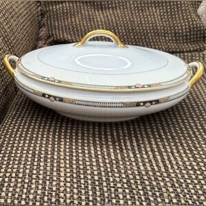 Vintage Noritake Nippon Covered Oval Casserole Vegetable Dish